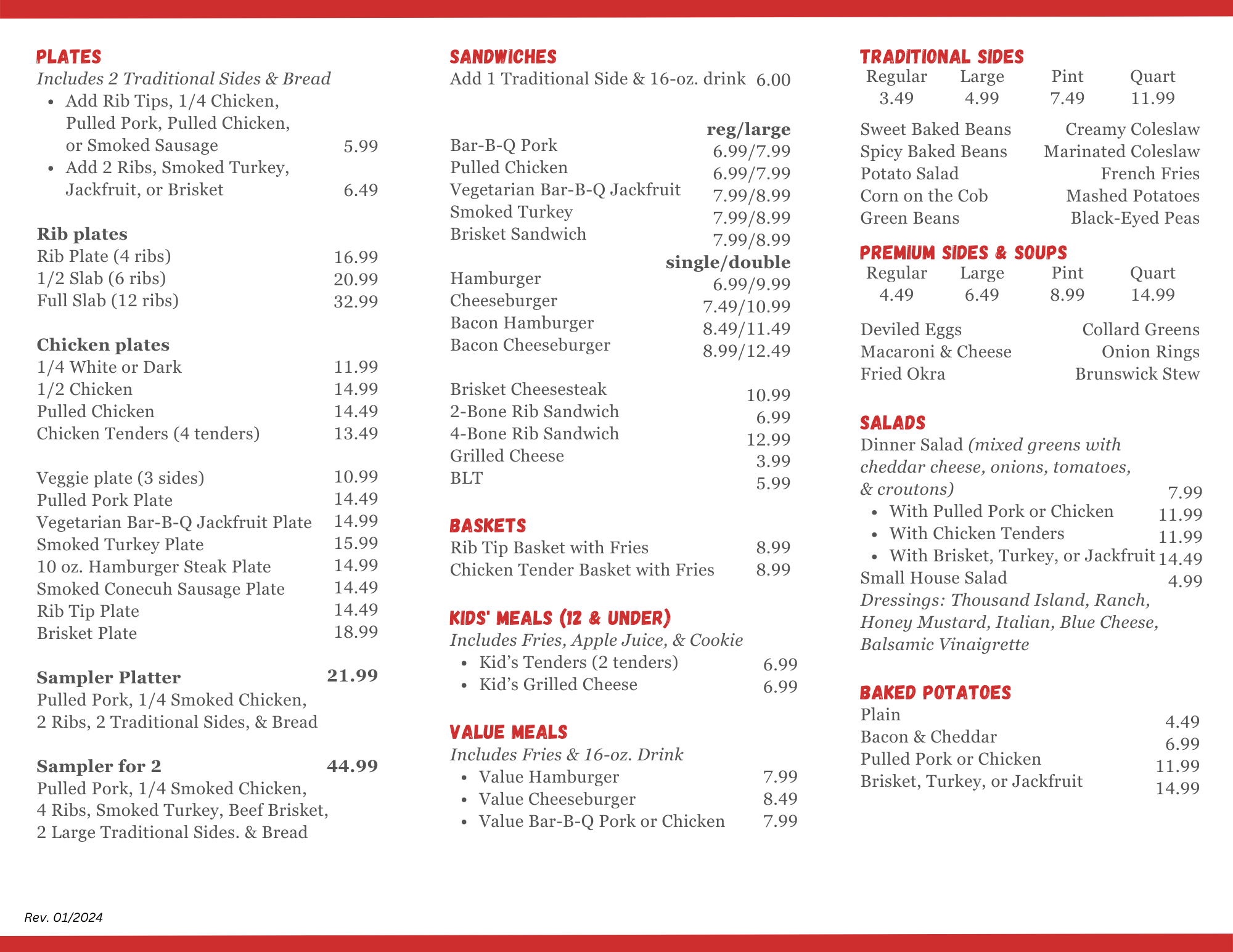 Menu - page 2 If you need assistance with ordering, call us at 205-699-4766.